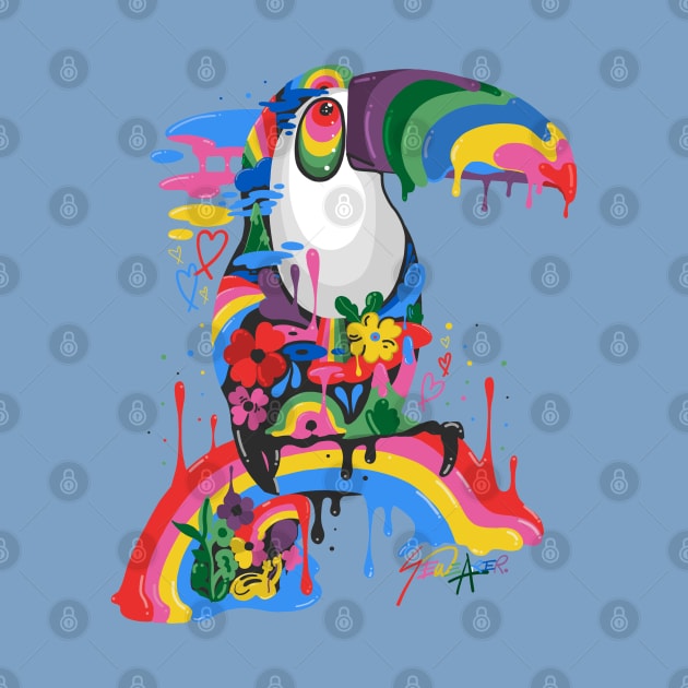 Trippy Tropical Toucan by ms_wearer