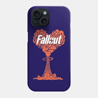 FALLOUT LOGO HEART SHAPED MUSHROOM Phone Case