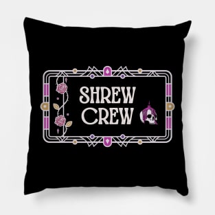 Shrew Crew Witchy Vibes White and Pink Pillow