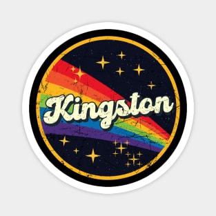 Kingston // Rainbow In Space Vintage Grunge-Style Magnet