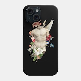 Popular Floral and Sculpture Art Collage, Nude Body Phone Case