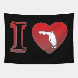Florida Stickers and Gifts | I Heart Florida Map Outline Tapestry
