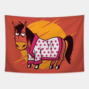 BATHROBE HORSE Tapestry