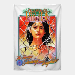 Paradise Shining Brighter 80s Aesthetic Retro Tapestry