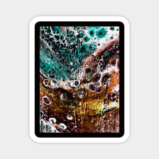 Acrylic abstract pouring Magnet