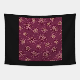 Red wine and cream spider webs Tapestry