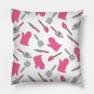 Pink Accent Cooking Tools Pillow