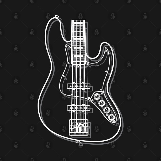 J-Style Bass Guitar Body Outline Dark Theme by nightsworthy