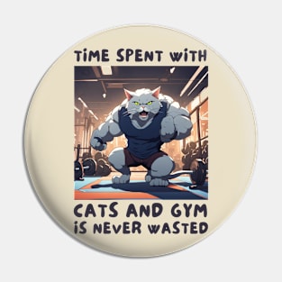 Cats and Gym Pin