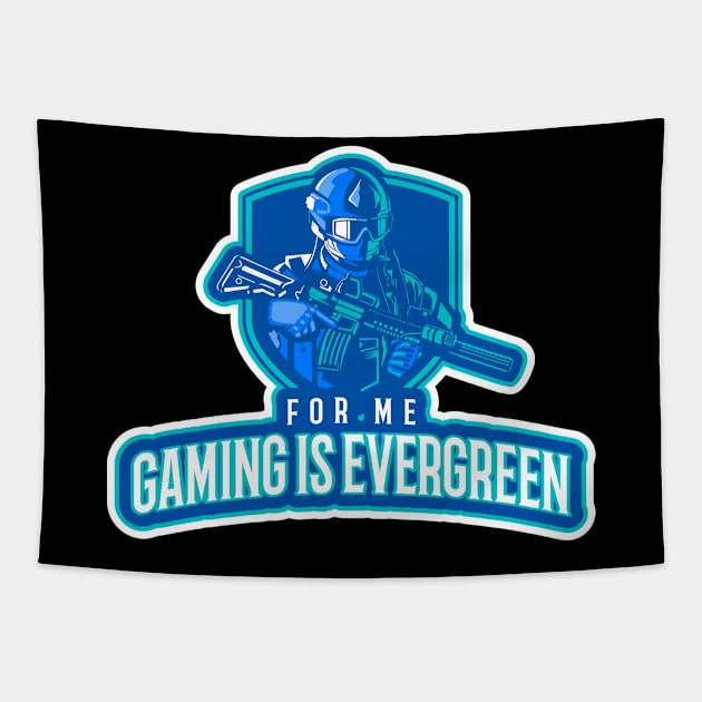 Gaming is Evergreen Tapestry by Tuwegl