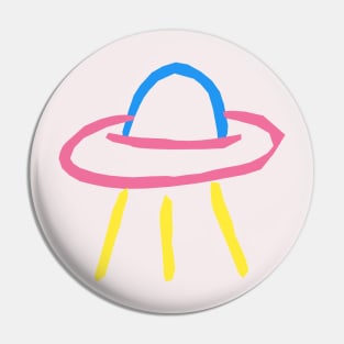 UFO doodle art illustration hand drawn illustration Pin