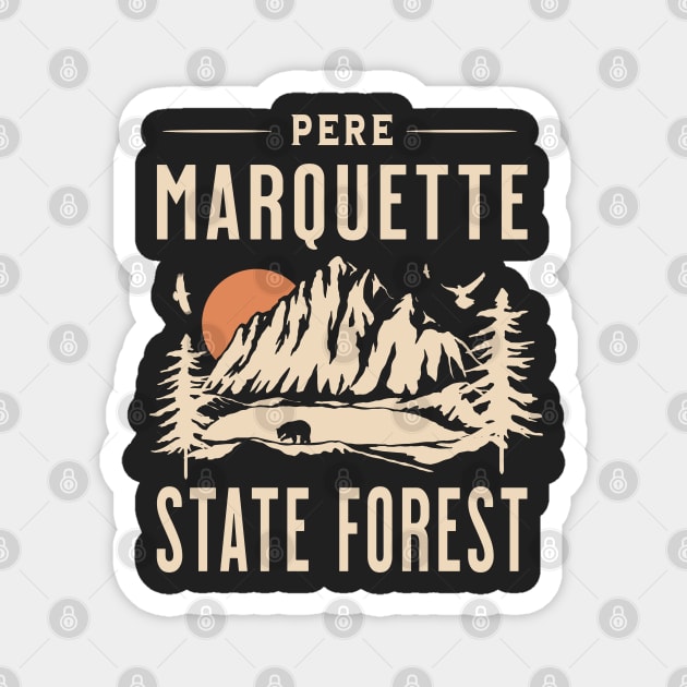 Pere Marquette State Forest Michigan Magnet by Uniman