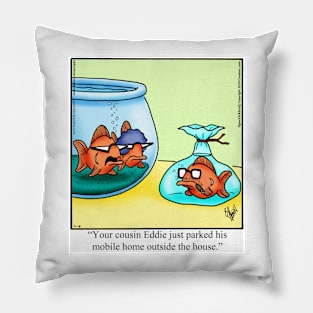 Funny Spectickles Christmas Visitor Cartoon Humor Pillow