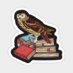 Books Owl Wisdom Reading Magnet