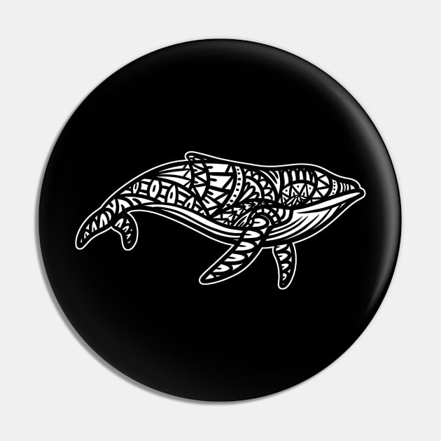 Whale Tribal Pin by Barabarbar artwork