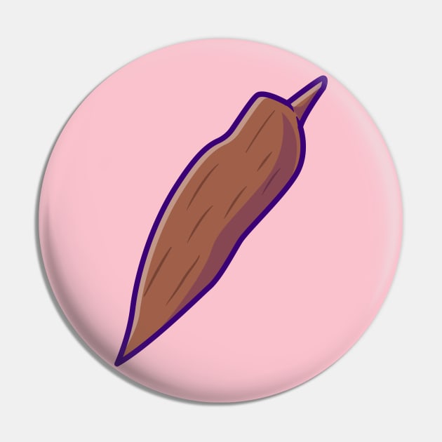 Cassava Vegetable Cartoon Pin by Catalyst Labs