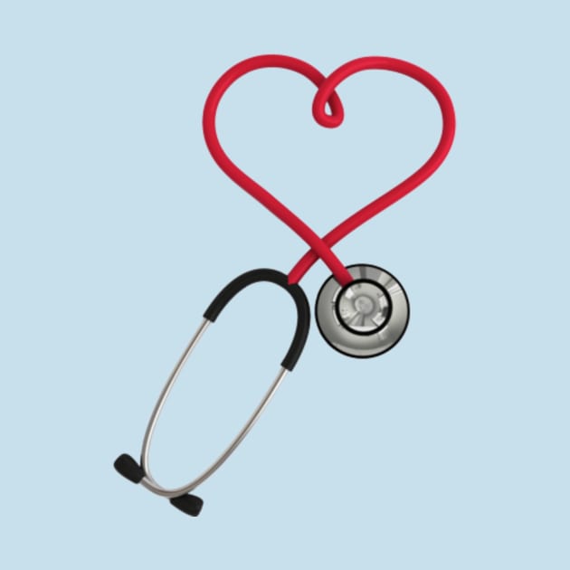 I Heart Stethoscope by Aine Creative Designs