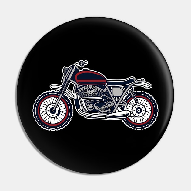 Offroad Caferacer Motorcycle Pin by ShirtyLife