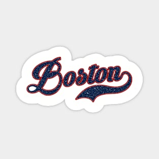 Boston Baseball distressed Magnet