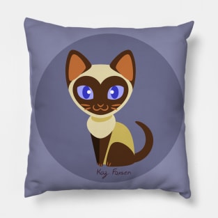 Kawaii Siamese Cat Pillow