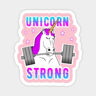 Unicorn strong, barbell unicorn, unicorn fitness Magnet