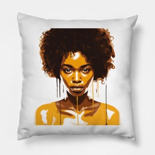 Afrocentric Woman Dripping With Melanin Pillow