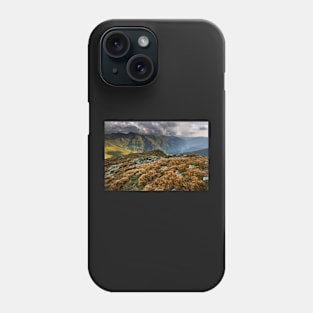 Alpine landscape in a cloudy day Phone Case