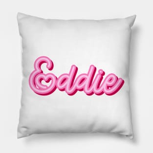 Eddie name pink heart Pillow