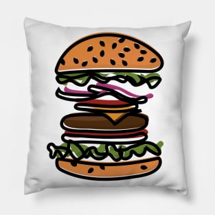Cool Burger Pillow