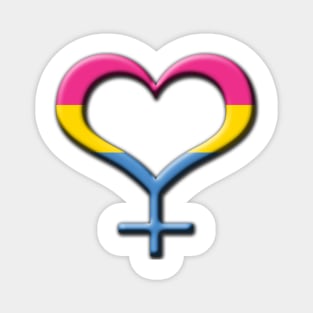 Heart-Shaped Pansexual Pride Female Gender Symbol Magnet