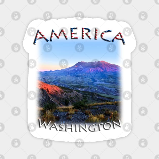 America - Washington - Mt St. Helens Magnet by TouristMerch