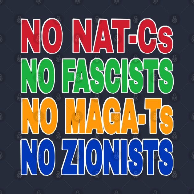 MAGA KLUX KLAN - NO NATC-s NO FASCISTS - NO MAGAT-s NO ZIONISTS - Double-sided by SubversiveWare