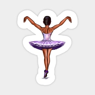 Ballet - African American ballerina 002 - brown skin ballerina dancing Magnet