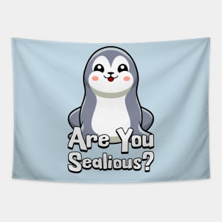 Are You Sealious! Cute Seal Pun Tapestry