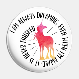 The Last Unicorn "Always Dreaming" Pin