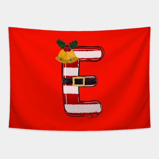 Letter E (Christmas Alphabet) Tapestry by Pop Cult Store