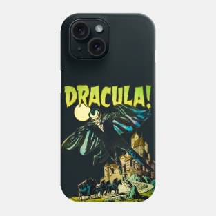 Dracula Flying Horses Castle Moon Vampire Halloween Retro Comic Vintage Cartoon Old Classic Phone Case