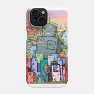 Graffiti Neck Gator Robot Mural City Urban Art Phone Case