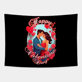 Happy Valentines day couple Tapestry