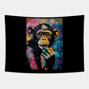 Banksy Graffiti monkey Tapestry