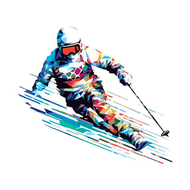 Ski Sport Fast Speed Competition Abstract by Cubebox