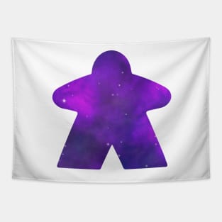 Purple Galaxy Nebula Space Meeple | Board Game Fan Tapestry