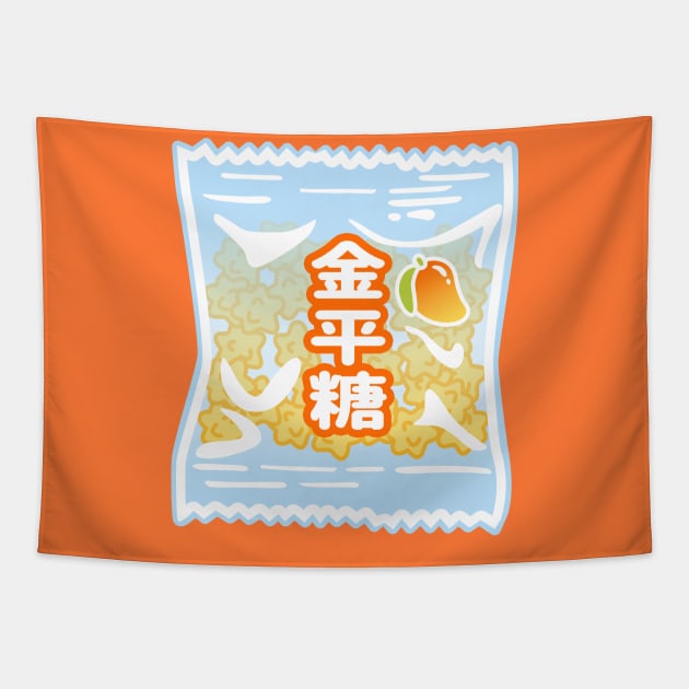 Konpeito - Sweet Japanese Candy Mango Pack Tapestry by NOSSIKKO