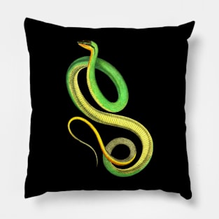 Dramabite Snake Green Yellow Realistic Cute Colorful Animal Ophiology Pillow