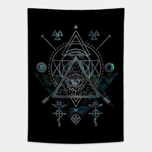 Mystical Sacred Geometry Ornament Tapestry