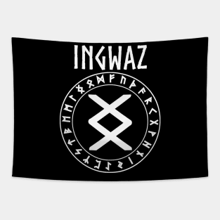 Ingwaz Norse Rune of Harmony Tapestry