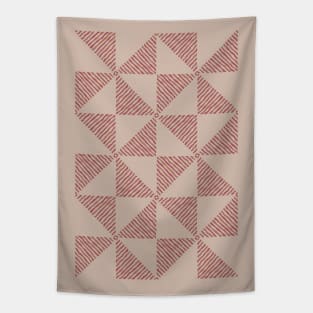 Boho stripes of triangles Tapestry