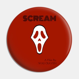 Scream Film By Was Craven Pin