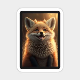 Cool portrait of a cute Fox Magnet