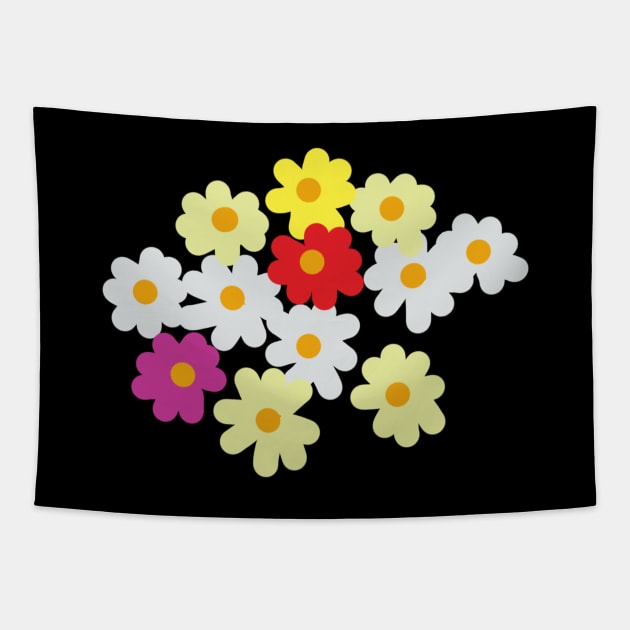 Floral Art Daisy Flowers for Mothers Day Tapestry by ellenhenryart